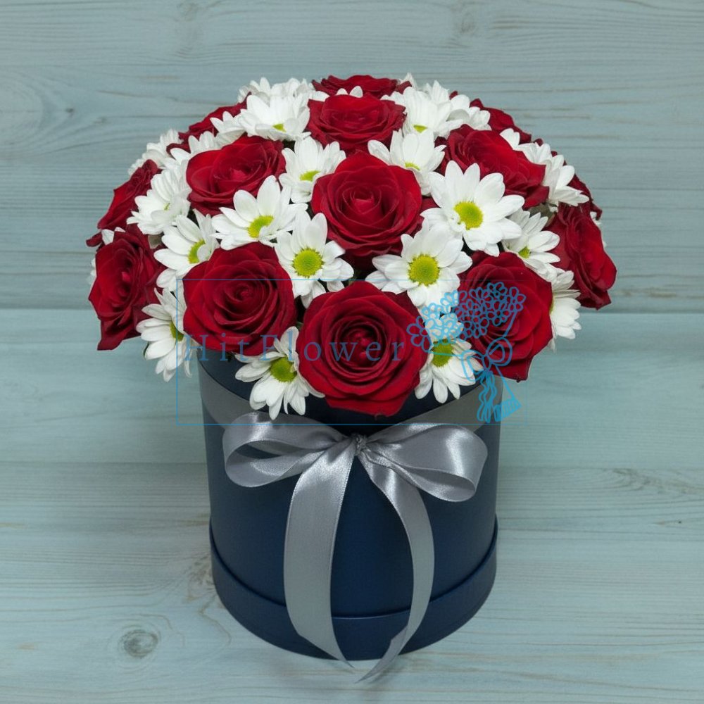 Цветочная композиция из Розы и Хризантемы